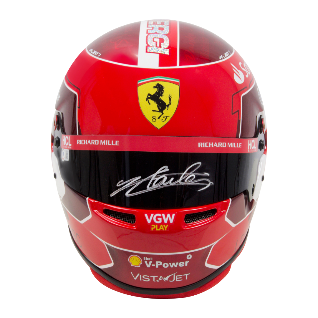 Charles Leclerc Signed Formula 1 Ferrari Helmet Full Size with Beckett COA